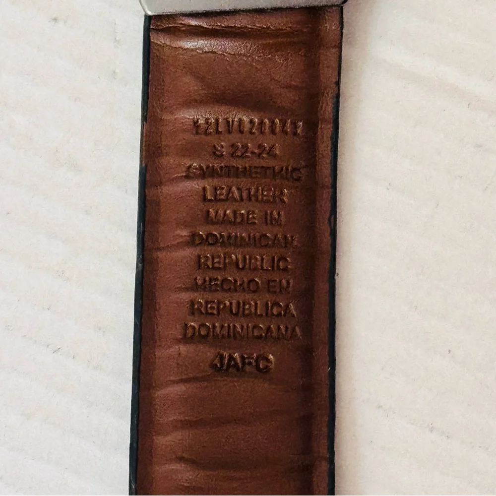 Child Black Belt S22-24 Synthetic Leather Made In Dominican Republic Pre-Owned